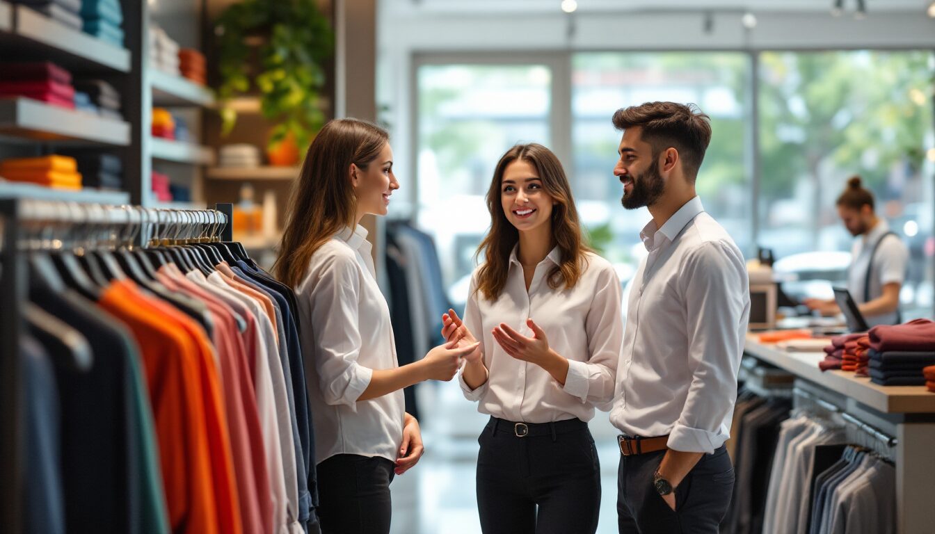 les taches d'un vendeur en magasin de vetement