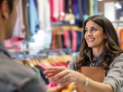 les taches d'un vendeur en magasin de vetement