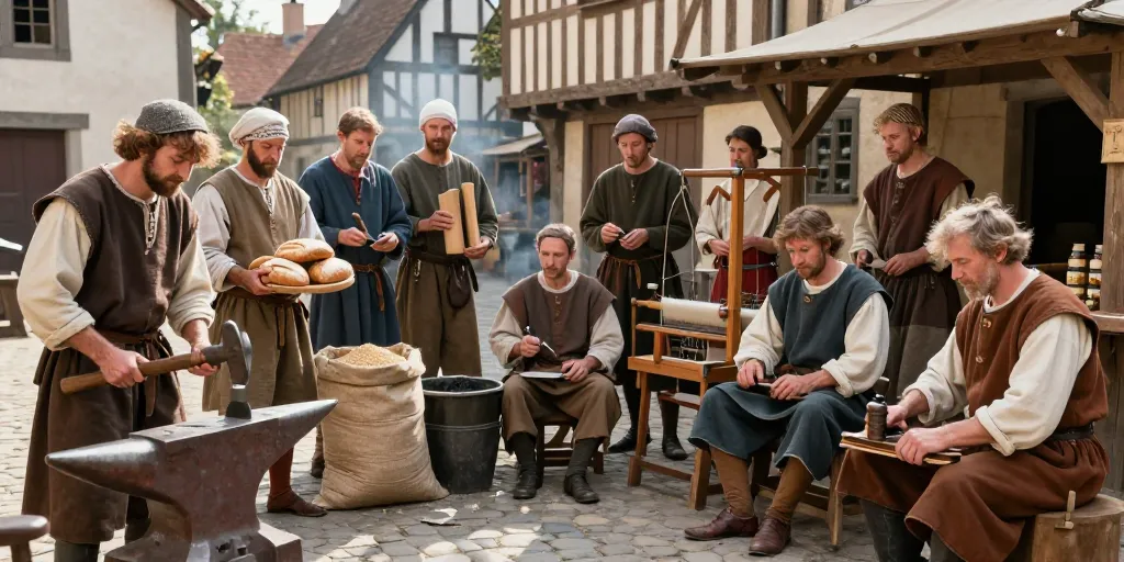 Métier au Moyen Âge : les 10 métiers essentiels pour un exposé